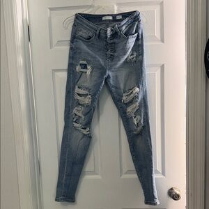 KanCan Light Blue Distressed Skinny Jeans